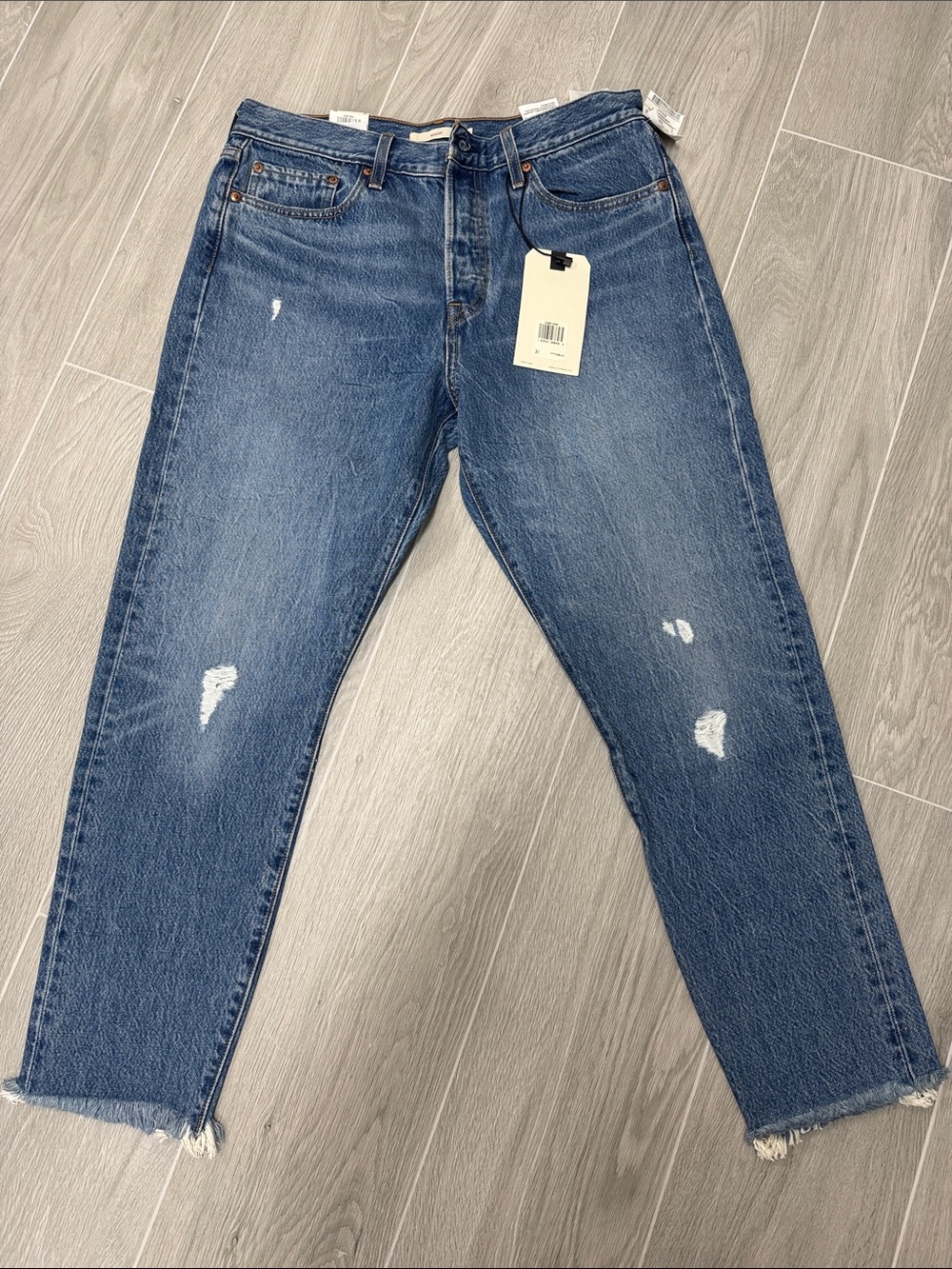 LEVI’S Wedgie High Rise Distressed Women's Jeans - Blue